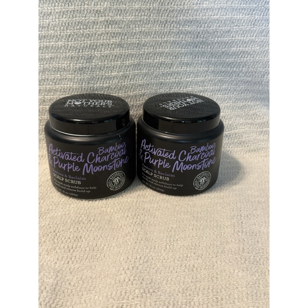 Not Your Mother's Activated Bamboo Charcoal & Purple Moonstone Scalp Scrub Lot 2